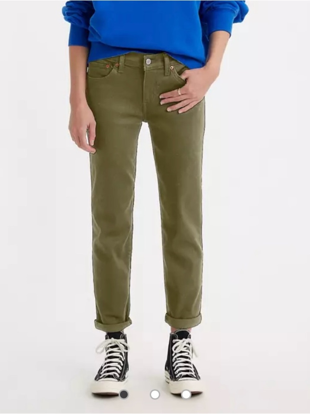 Levi's Boyfriend Jeans in Olive